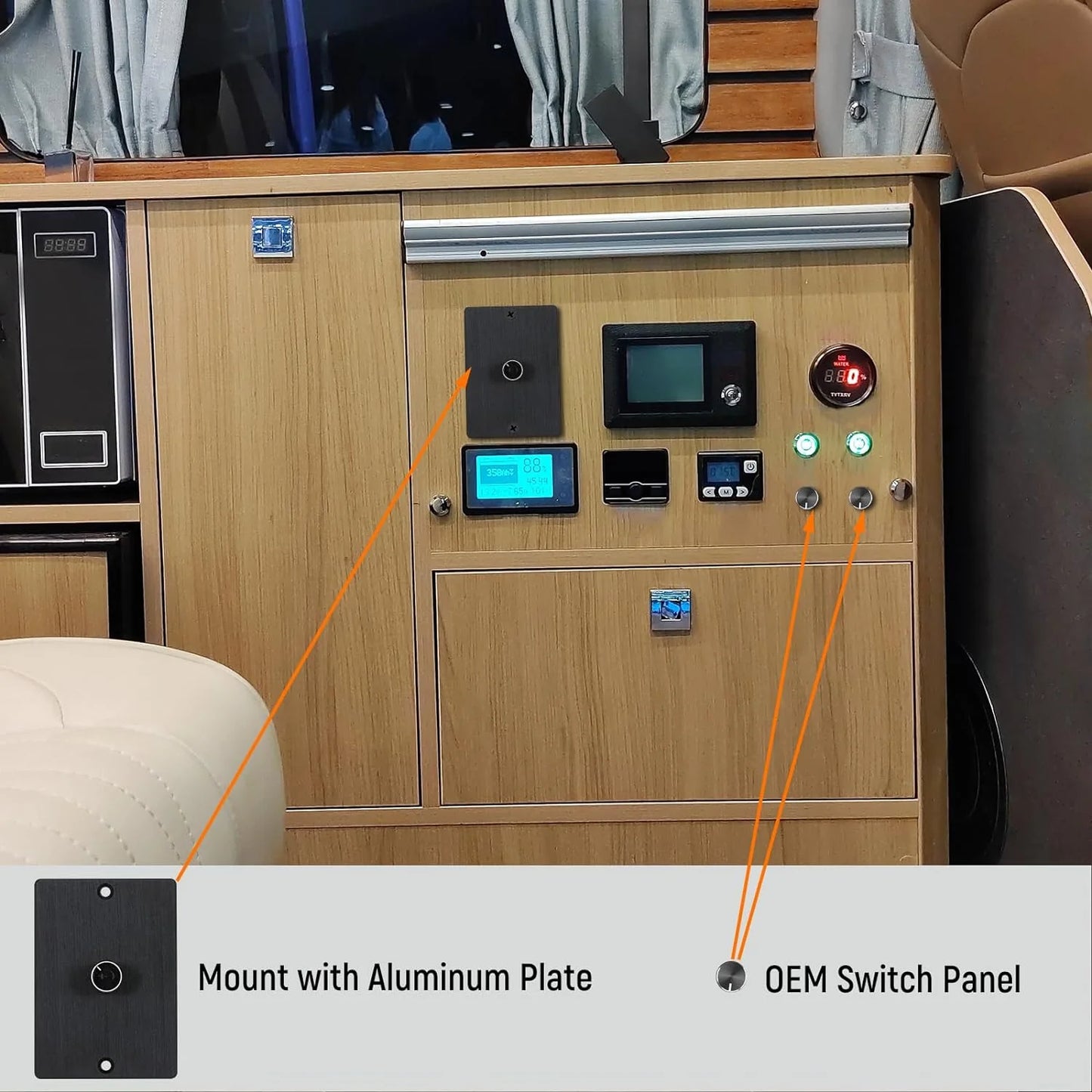12v led dimmer with black housing