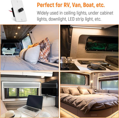 12v led dimmer with silver housing