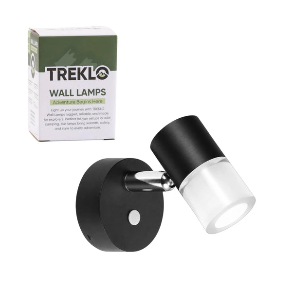 12v LED Swivel Ray reading light in black for caravan interiors