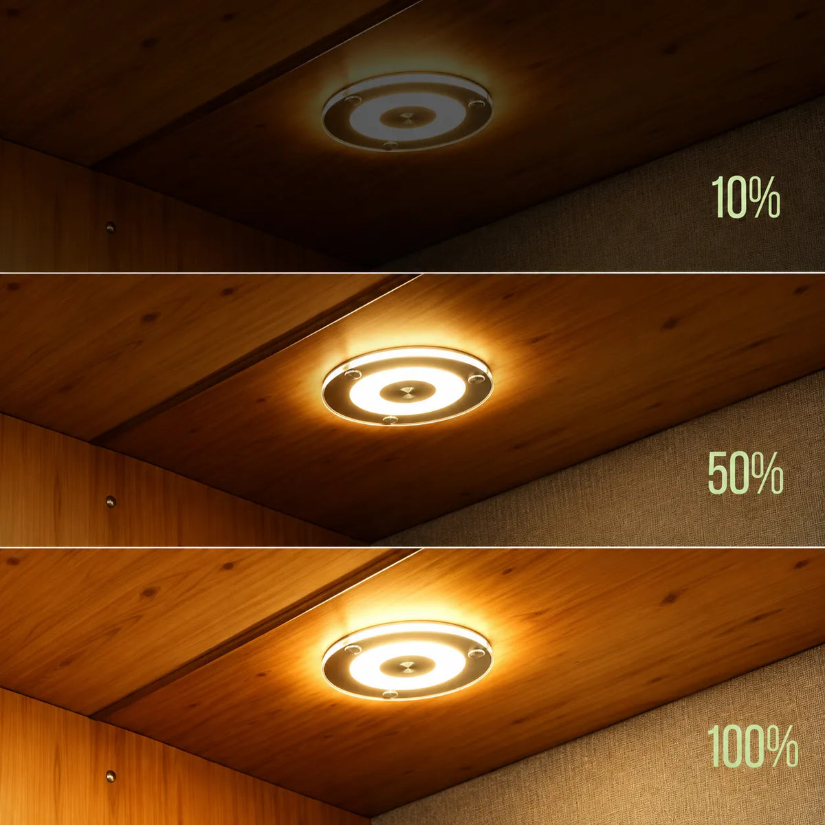 12v Treklo motorhome interior surface lighting for neat ceiling mounted installations