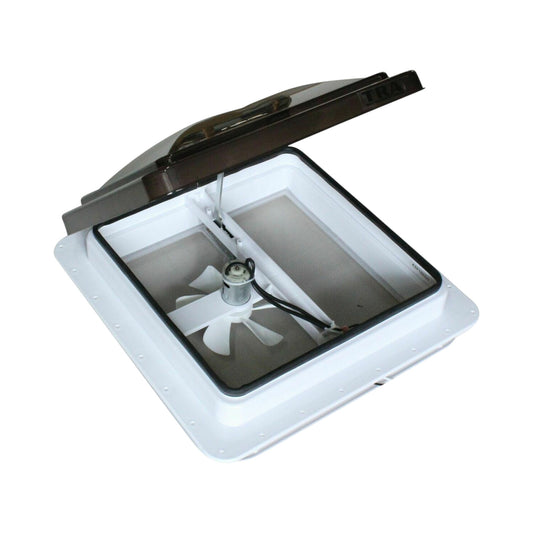 Roof vent with fan on a white background