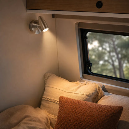 12v Sol LED reading light for caravan bunks and sleeping areas