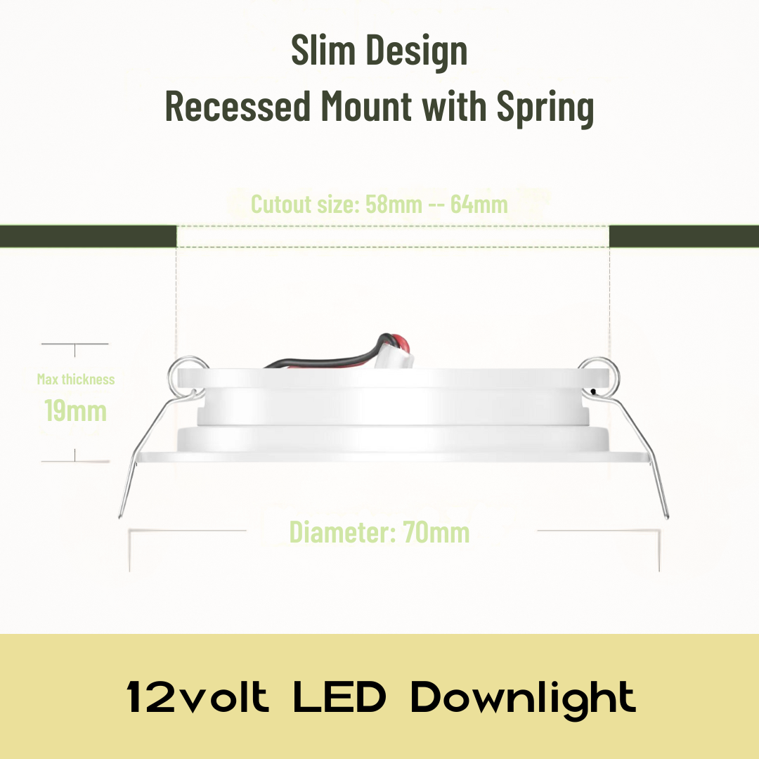 White 12V Downlights (4Pack) Warm White