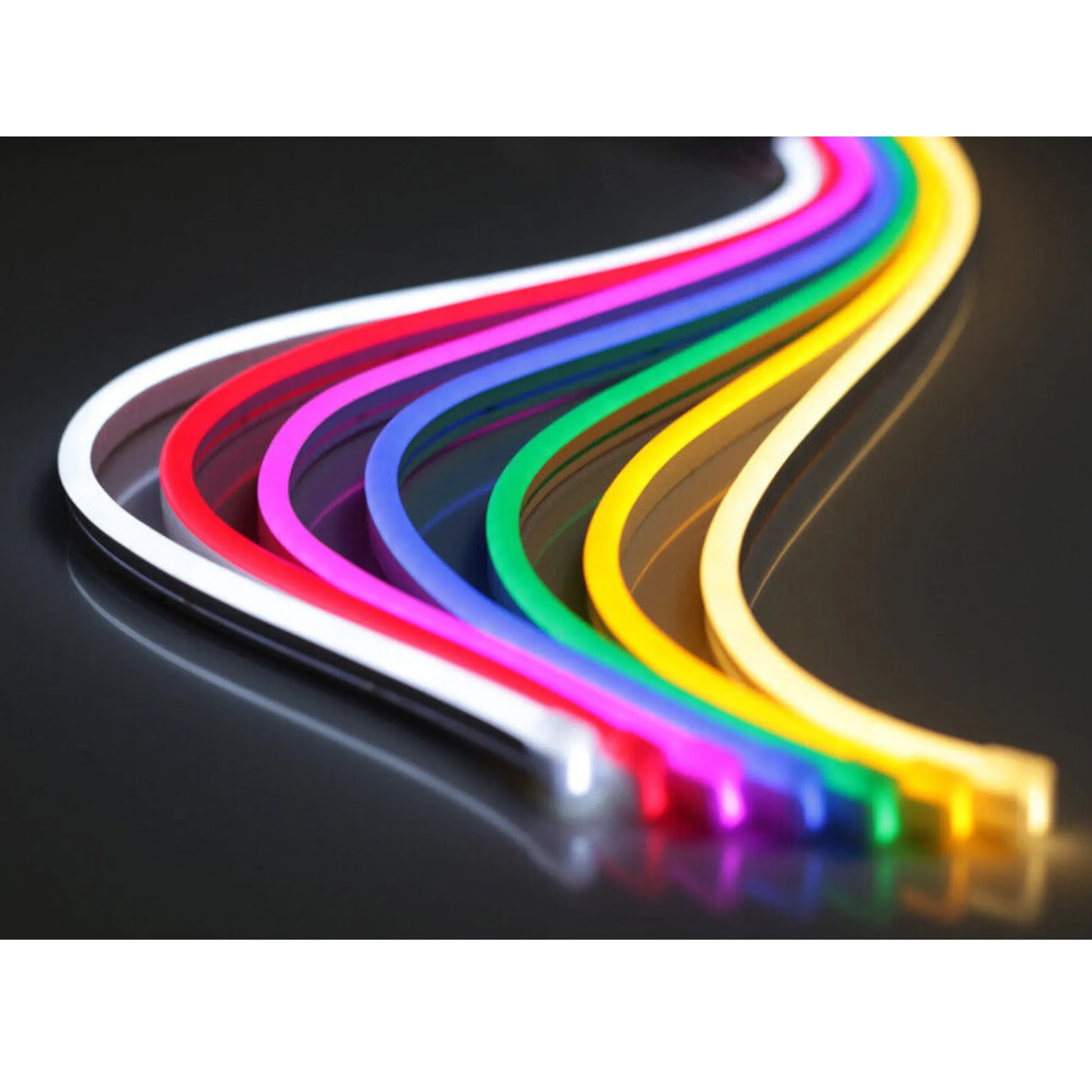 5m RGBW neon LED strip illuminated