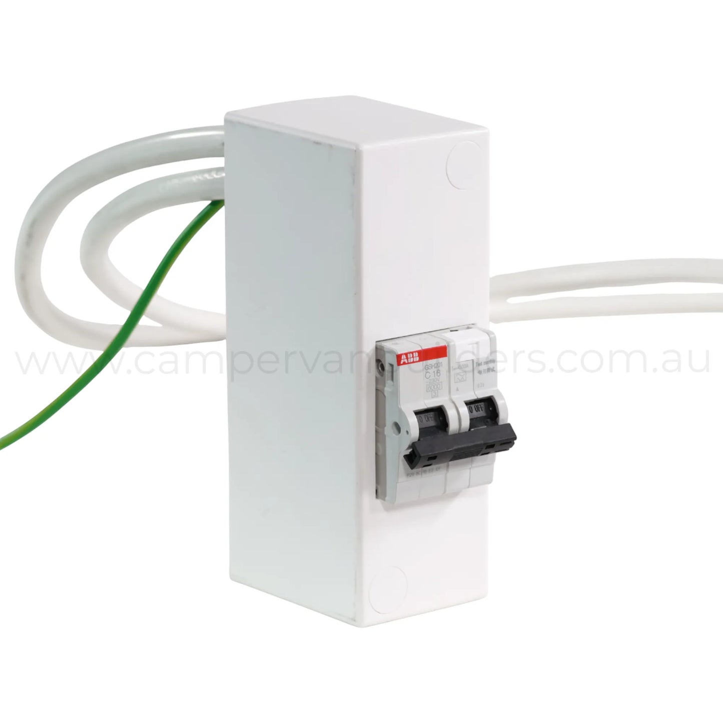 plug and play 16a rcbo circuit breaker with earth lead for caravan power systems
