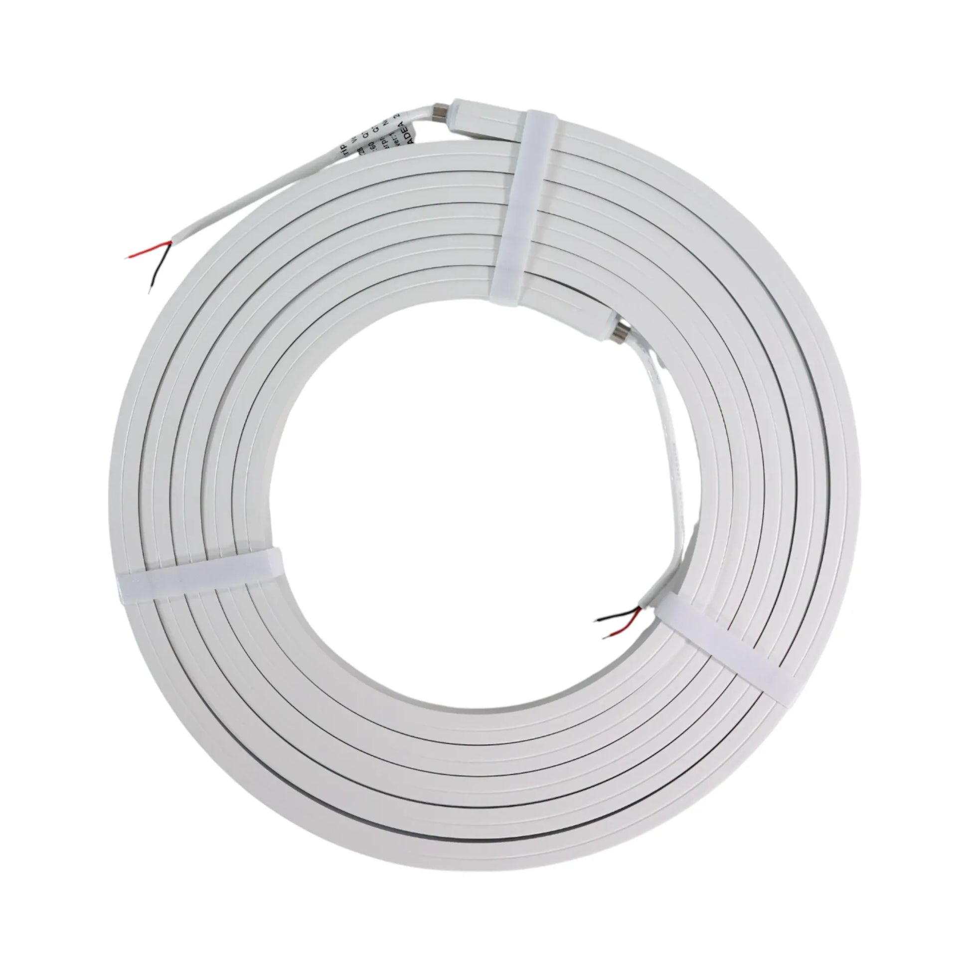16mm cool white neon flex strip 10m coiled on workspace