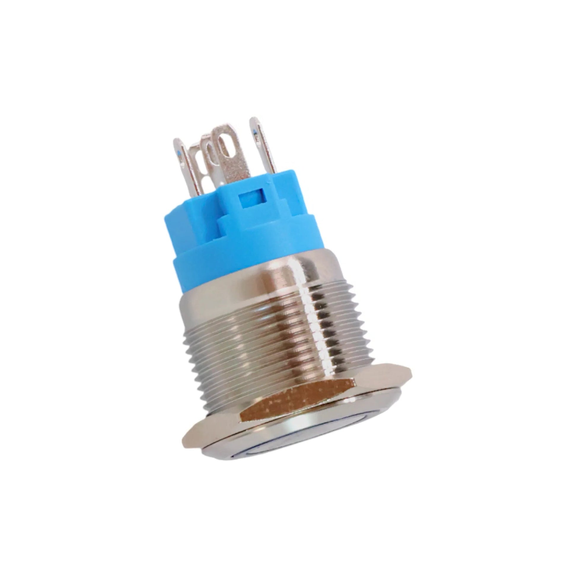 12-24v 19mm led blue push button switch for rv dashboards and control panels