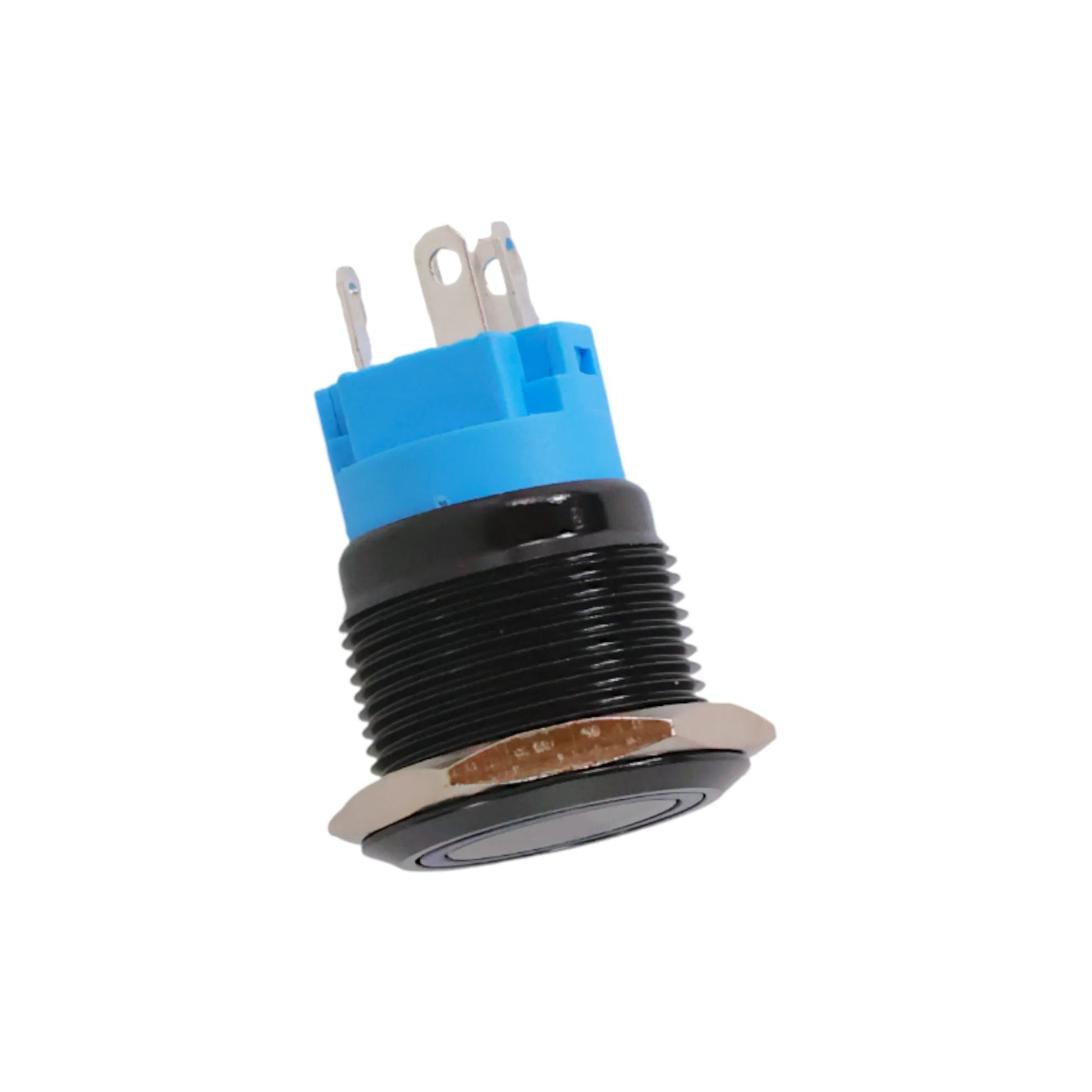 12-24v 19mm led blue push button switch for rv dashboards and control panels