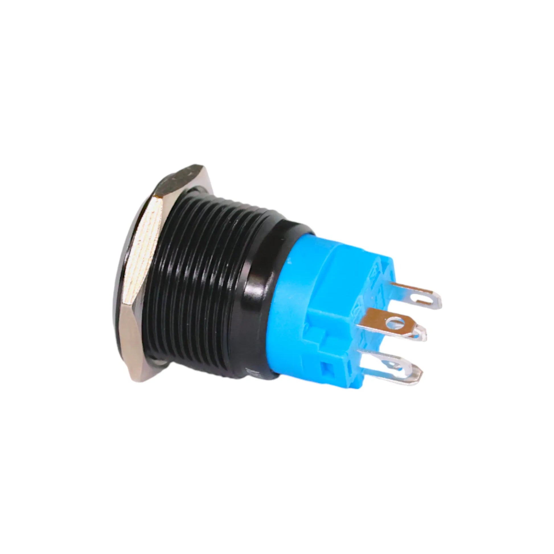 black anodised 19mm push button switch led red style ideal for caravan electrical switch panels