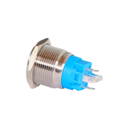 stainless 19mm push button switch led red style ideal for caravan electrical switch panels