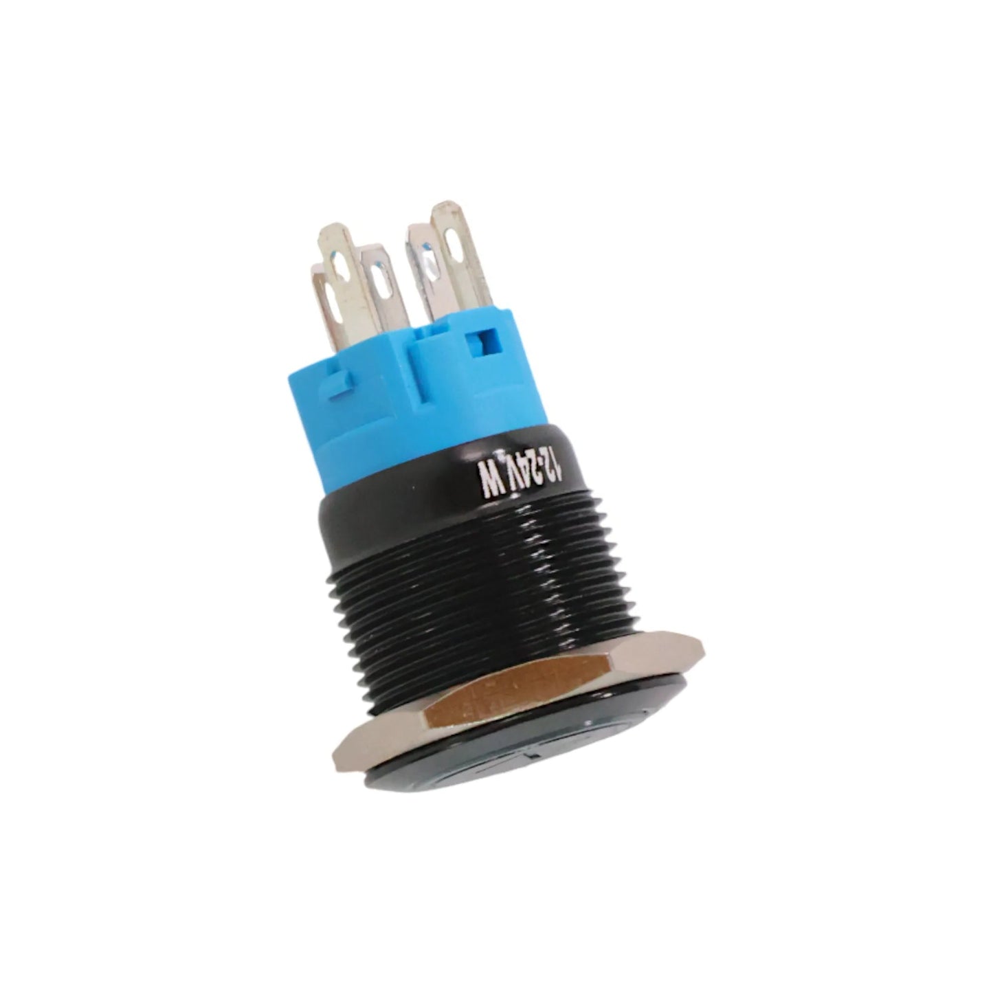 12-24v 19mm up push button switch with white illumination for rv dashboards and control panels