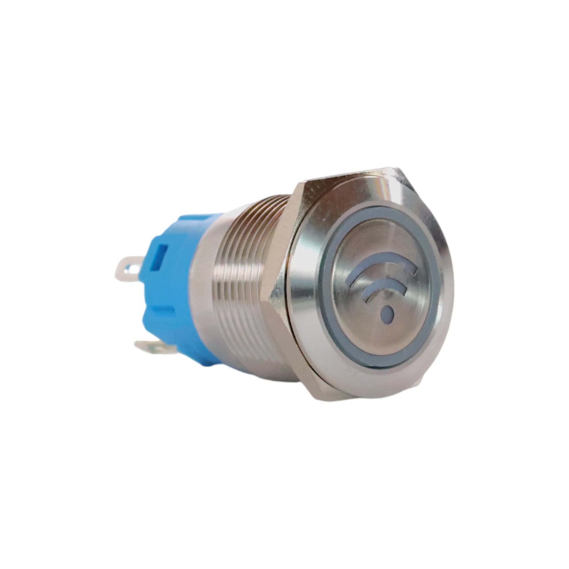 19mm wifi white push button switch stainless steel finish for campervan 12v and 24v control panels