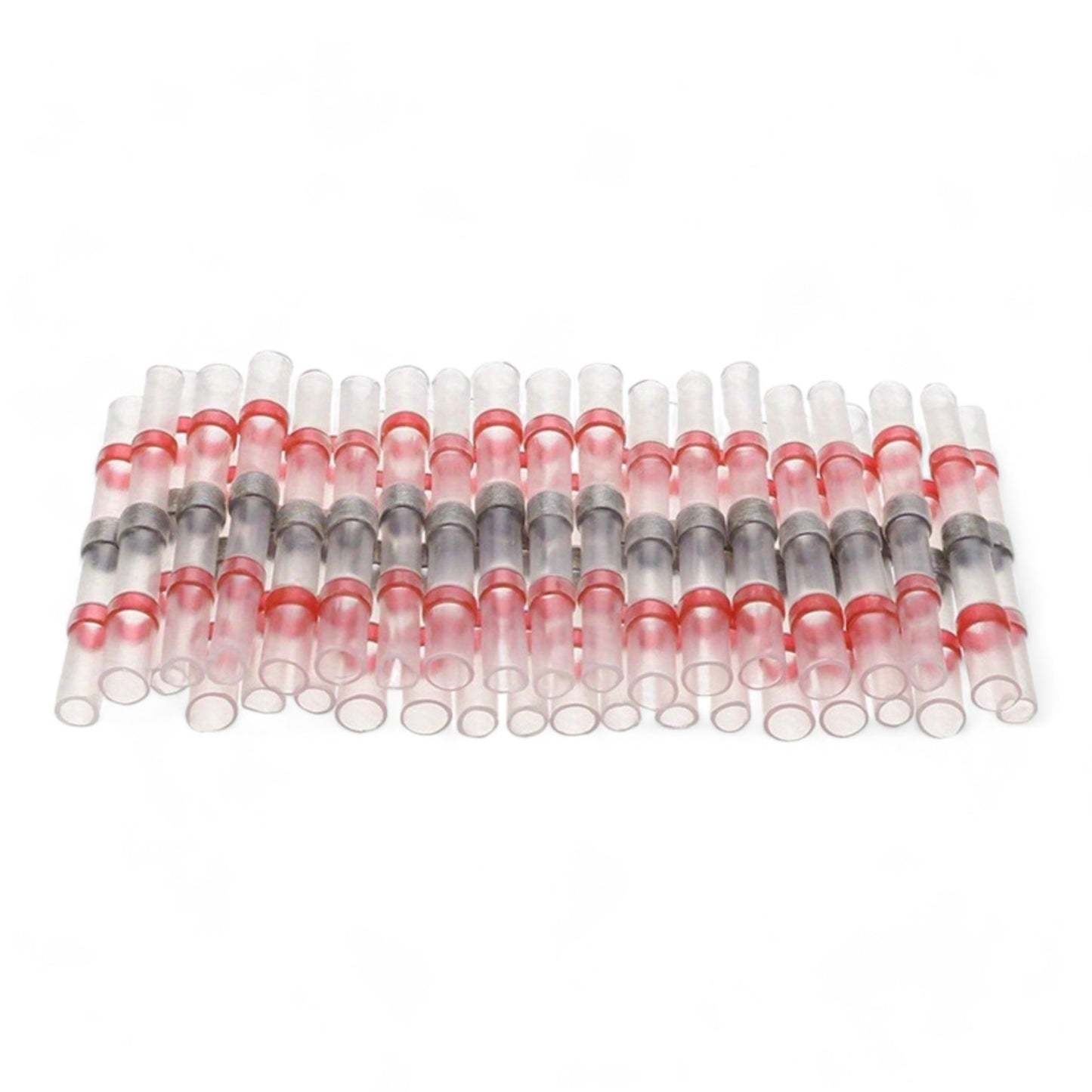 Red Solder Seal Connectors, 0.50mm² to 1.50mm² Wire Size (Pack of 100)