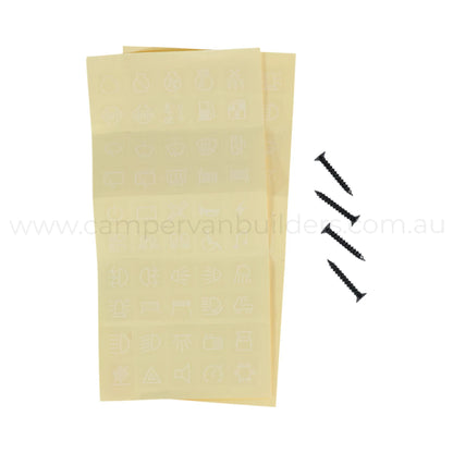 compact illuminated 2 way rocker switch panel for caravan switch panel installations