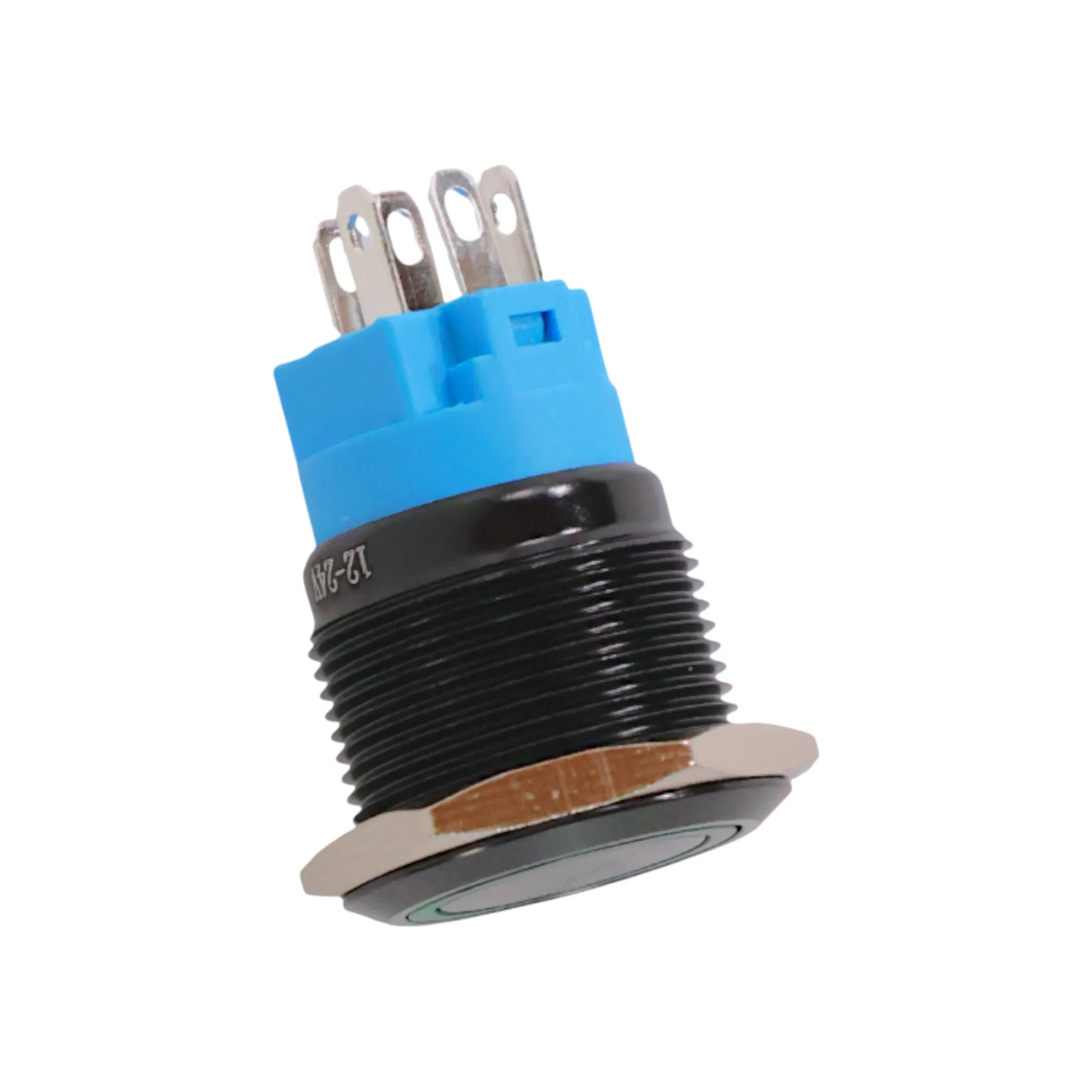 12-24v 22mm led green push button switch for rv dashboards and control panels