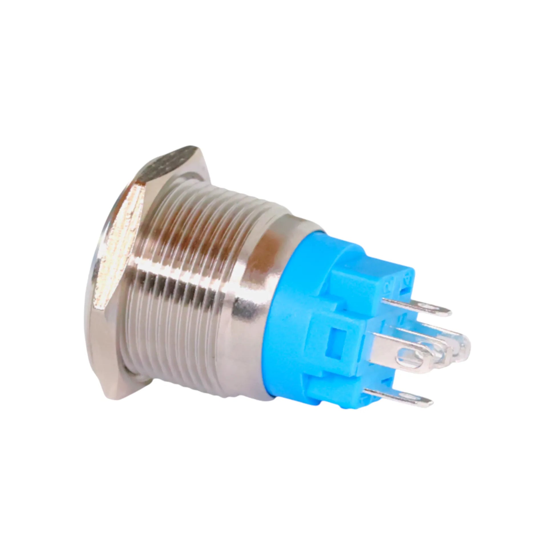 stainless finish 22mm red push button switch ideal for caravan switch panels and electrics