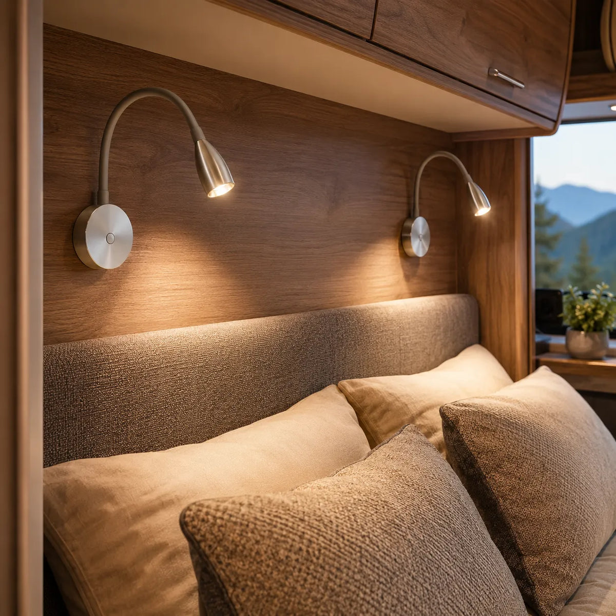 Caravan Orb wall reading light for bedrooms, bunks, and lounge areas