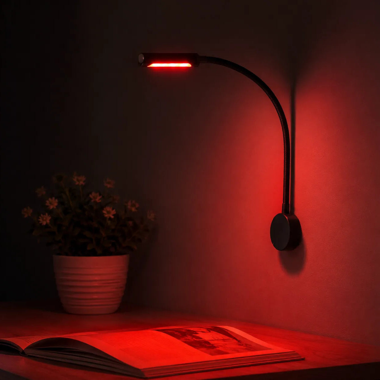 12v wall reading light with directional LED beam for focused task lighting
