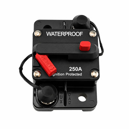 250A resettable circuit breaker for heavy duty RV power distribution applications