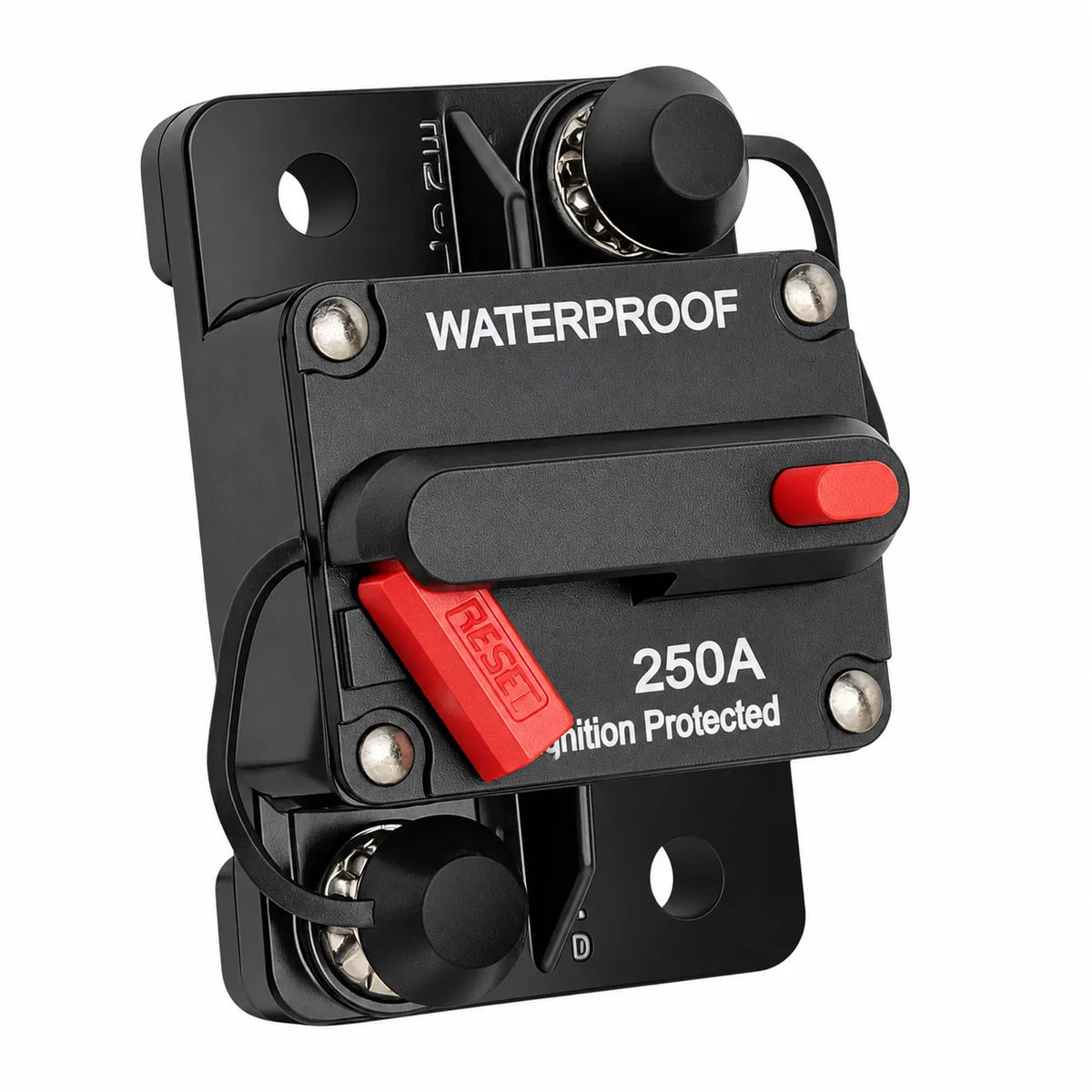 250A flush mount DC circuit breaker for high current caravan electrical installations