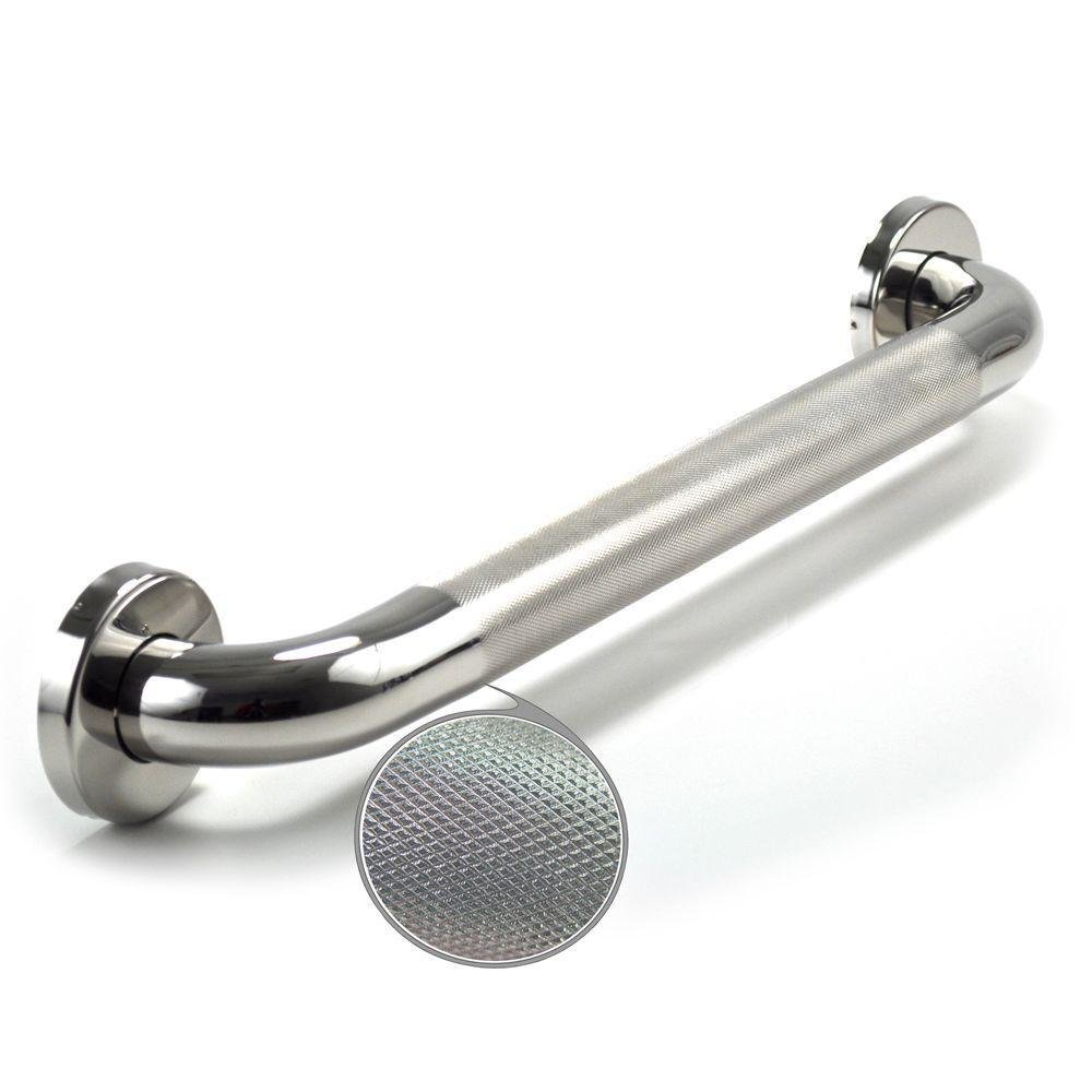 250mm stainless steel knurled entry safety grab handle for caravan