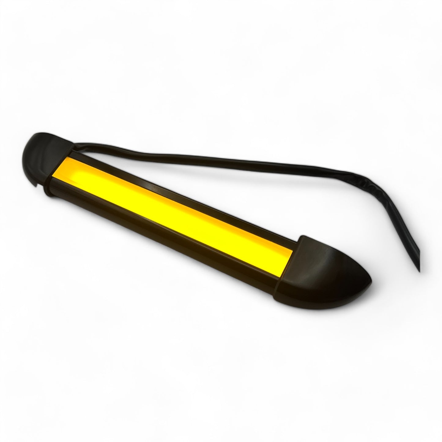 close-up of sleek black 26cm LED exterior lamp