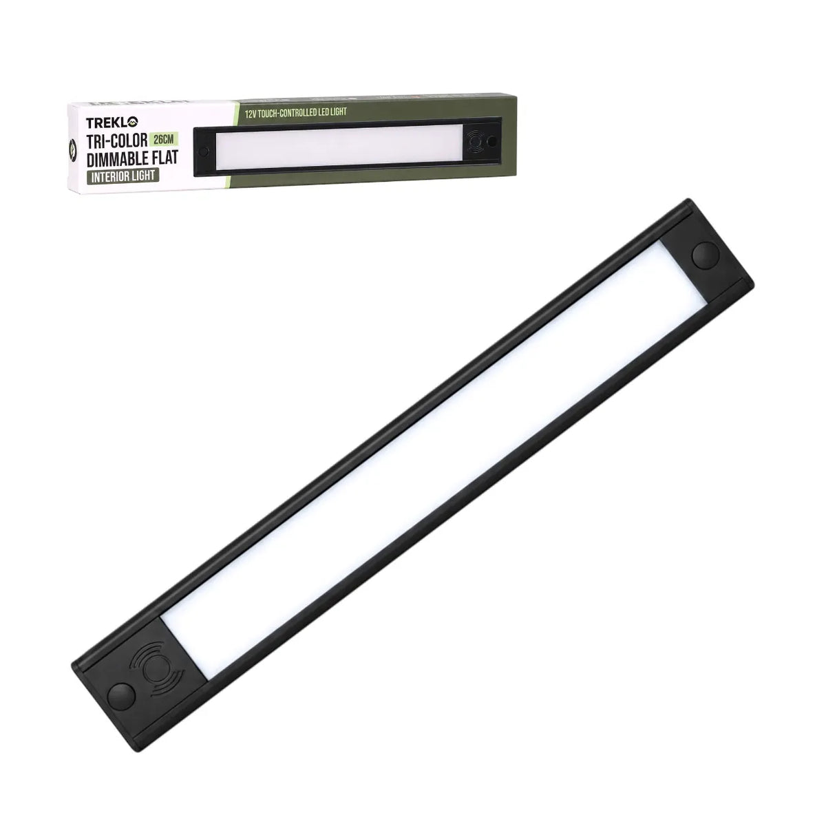 26cm tri color dimmable flat interior light for caravan, campervan, and RV ceiling installations