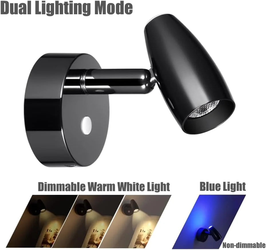 12/24 Volt Reading Spotlight for Caravans (Gloss Black)