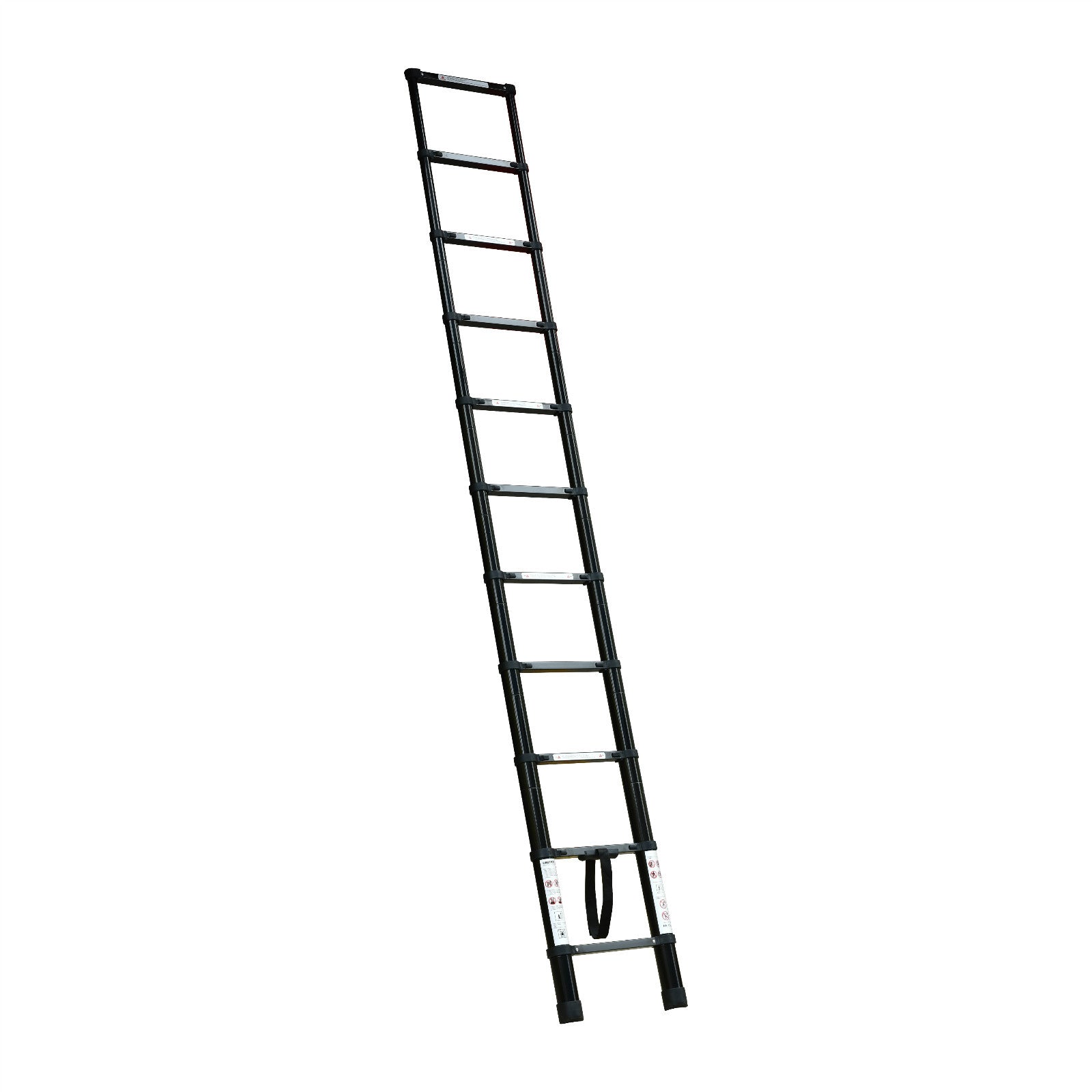 rv black telescopic ladder 3.2m with storage bag for roof access