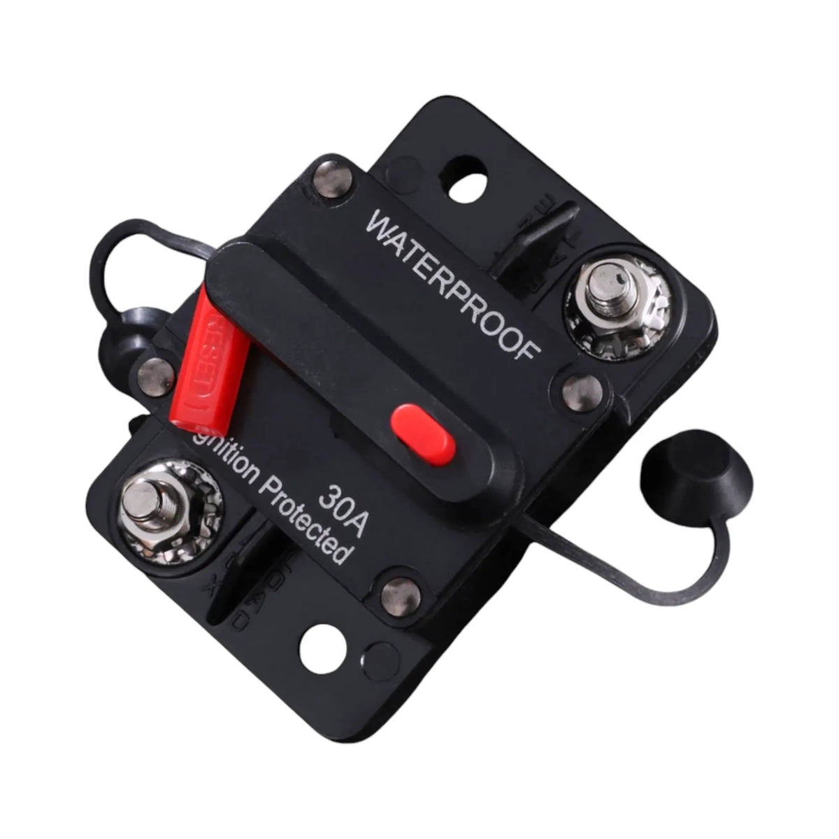 Panel Mount Break 30A Flush Mount DC Circuit Breaker – 12v–48v – Campervan Builders