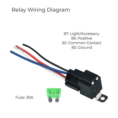campervan 12v 30a relay with 30a fuse for safe high current switching