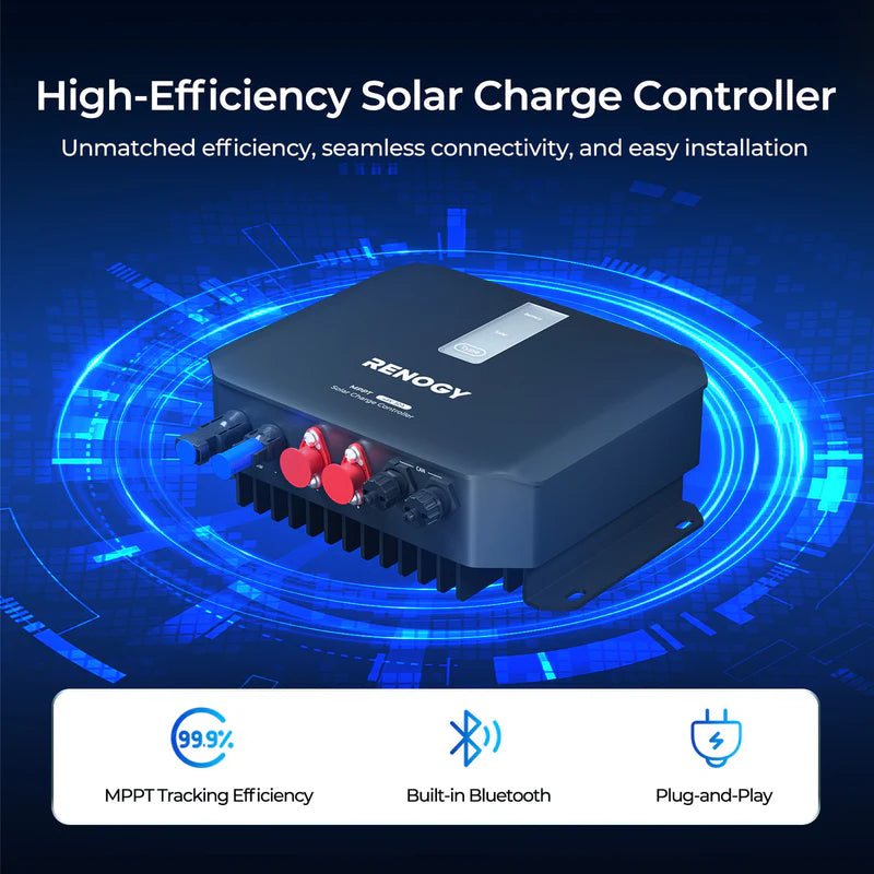 smart renogy 30a solar controller for caravan rv and marine systems