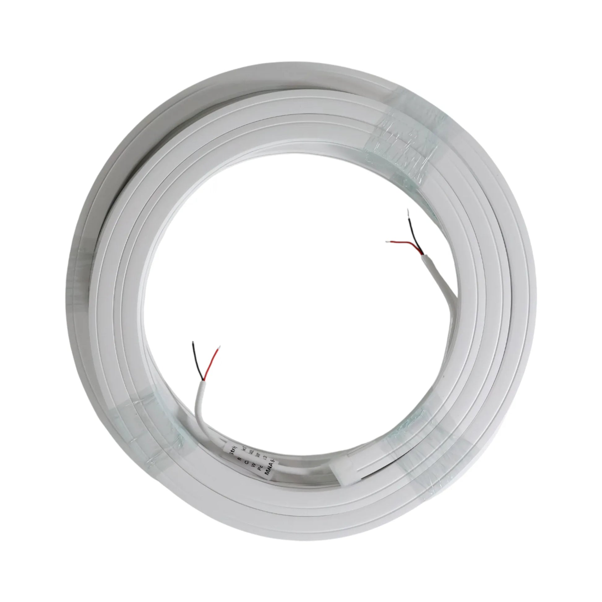 30x20mm cool white neon flex strip 10m coiled on bench