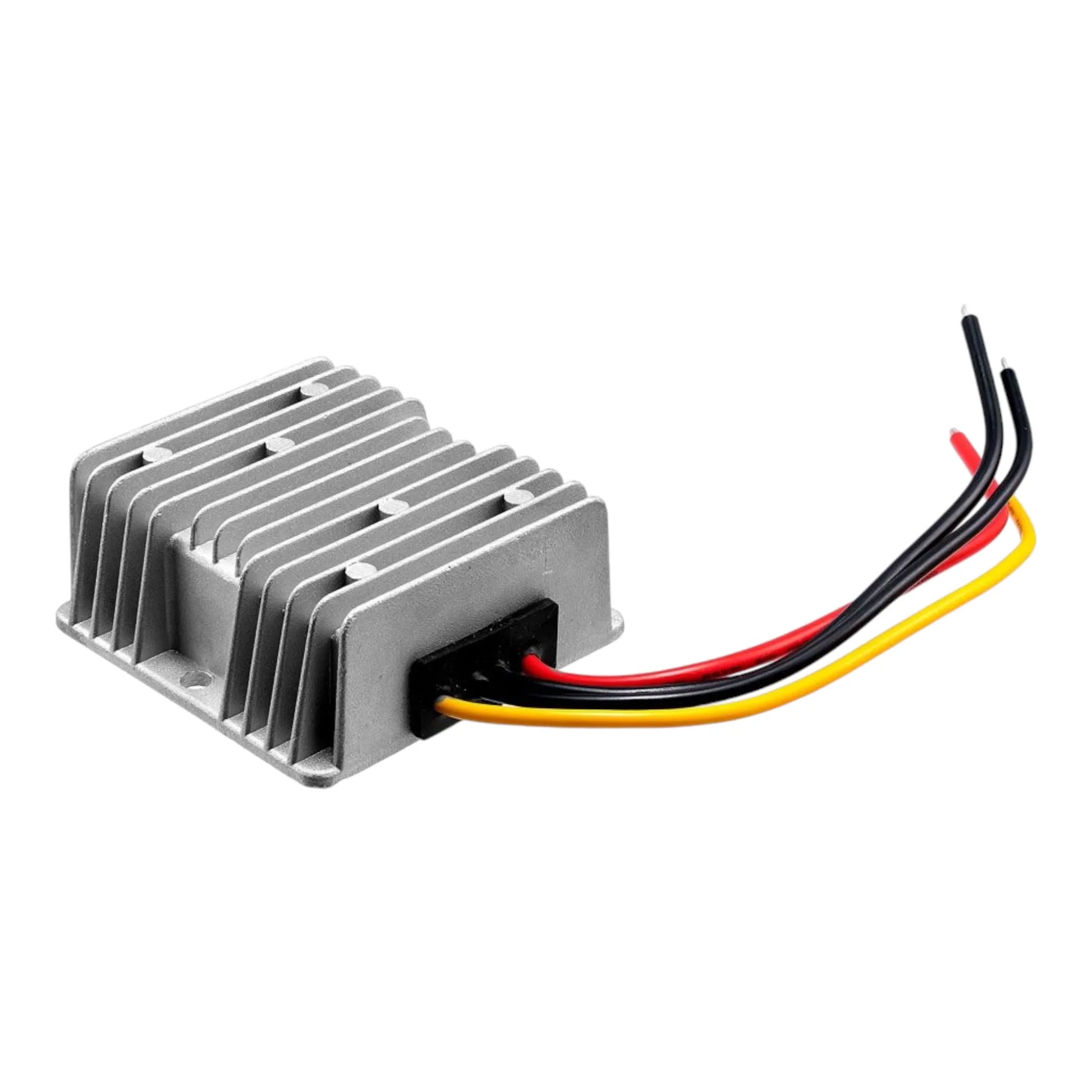 compact 12–48V 3A DC-DC boost module powering small electronics