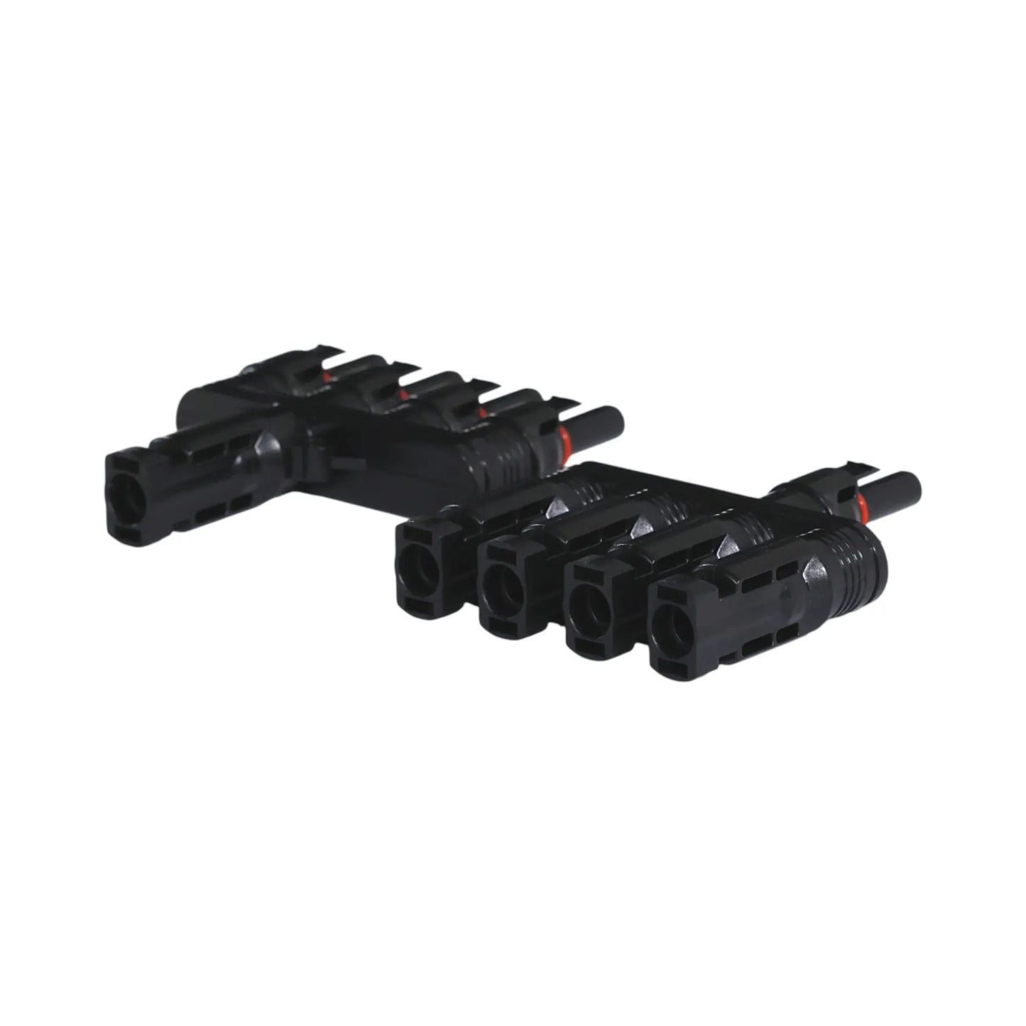 heavy-duty 4-to-1 MC4 solar splitters on workspace