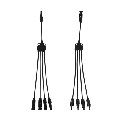 4-to-1 Y branch MC4 solar connectors on bench