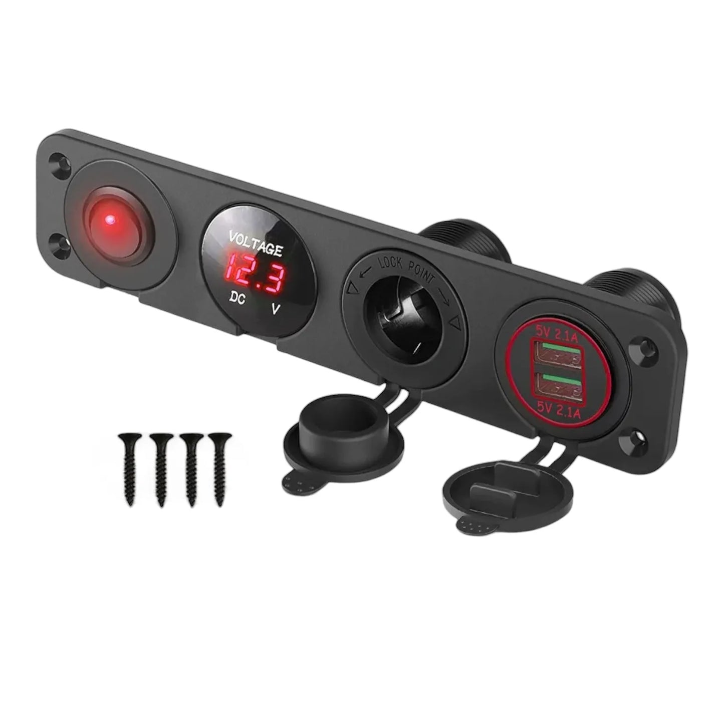 caravan 4 in 1 power panel with switch