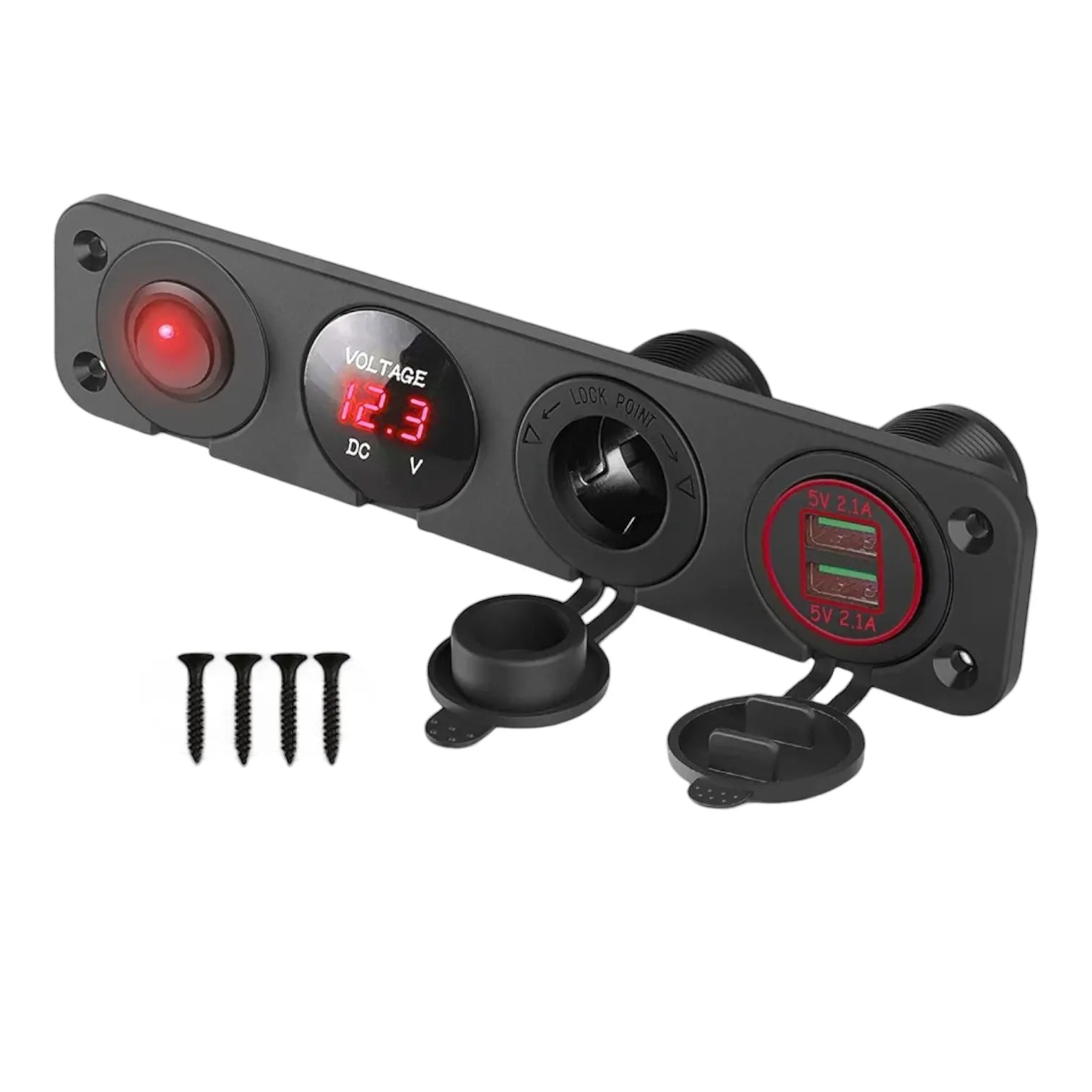 caravan 4 in 1 power panel with switch