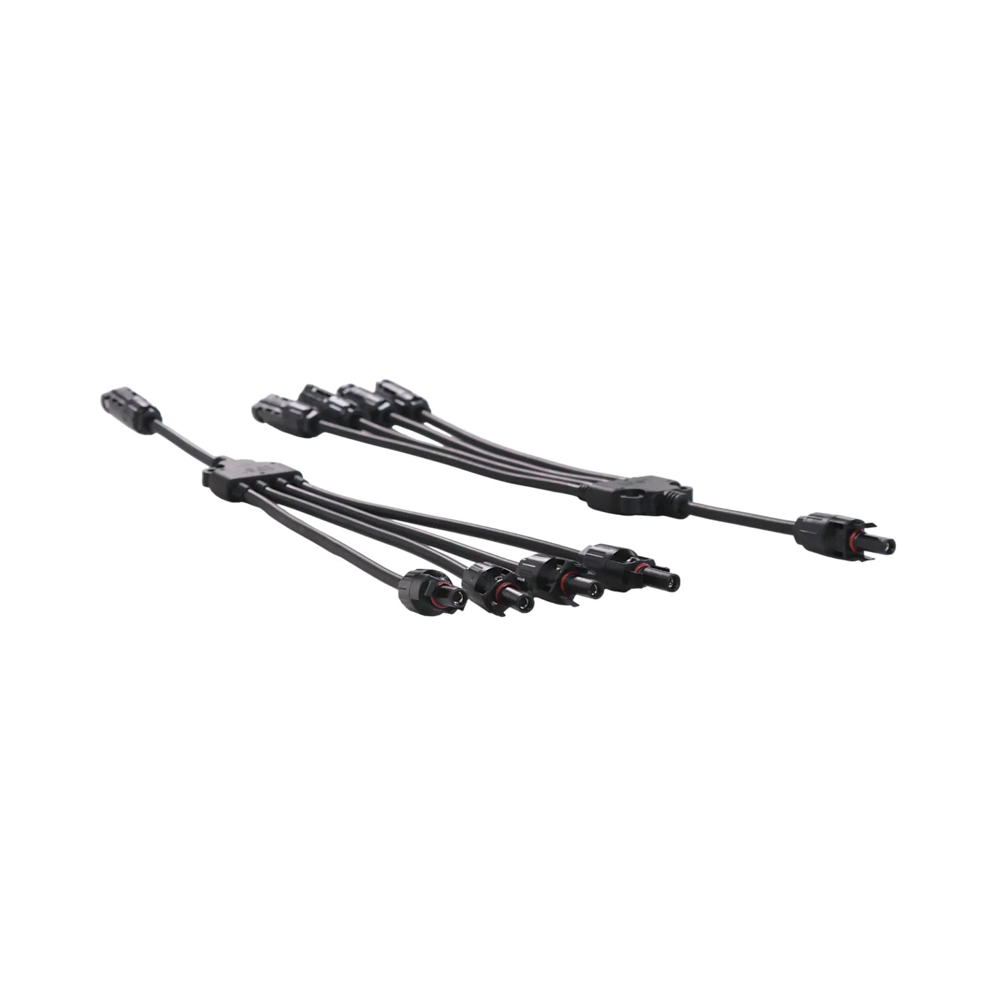 MC4 four-way Y branch adapters for parallel wiring