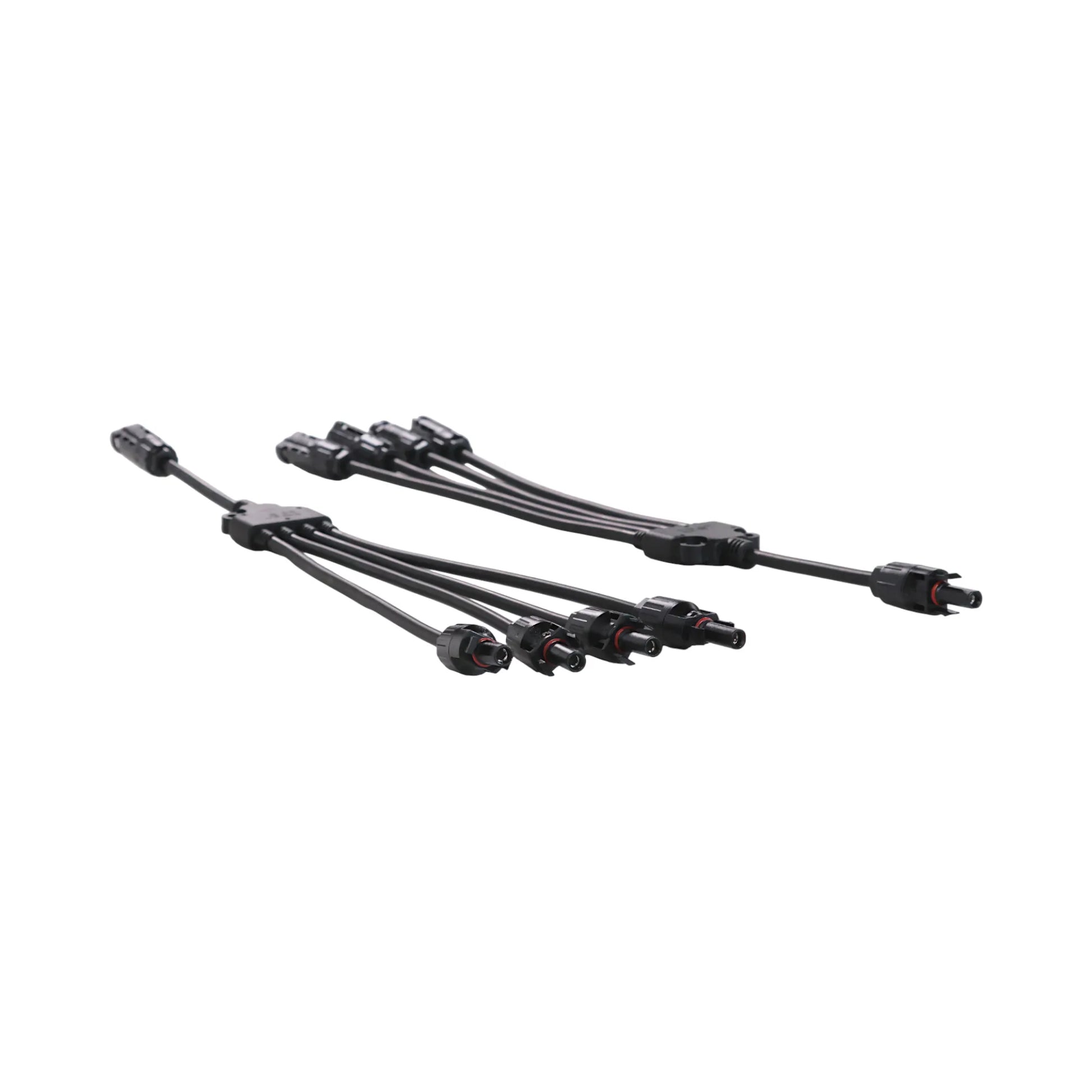 MC4 four-way Y branch adapters for parallel wiring