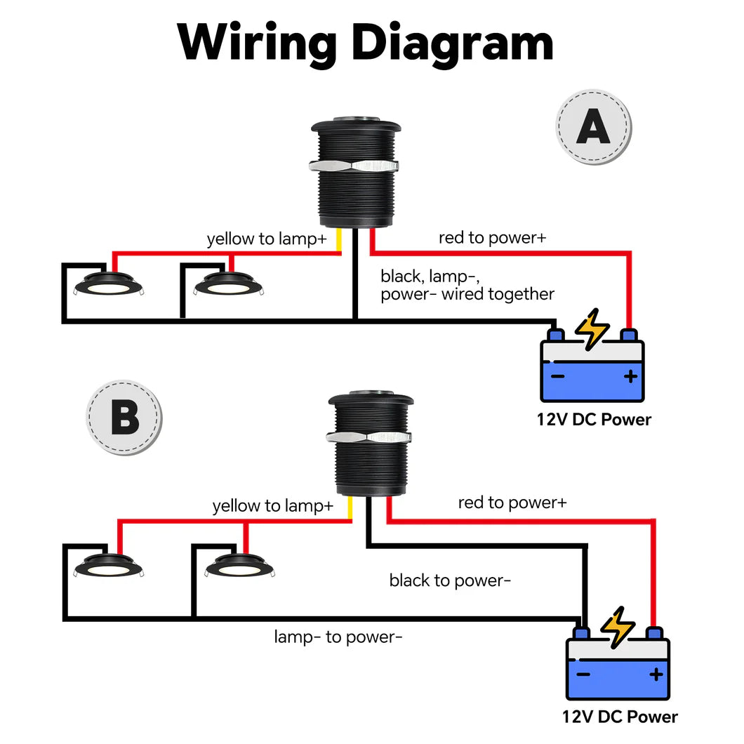 LED Aluminum Black Dimmer Switch