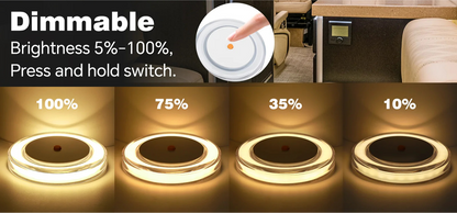 warm white LED disc lamp with dimmable feature