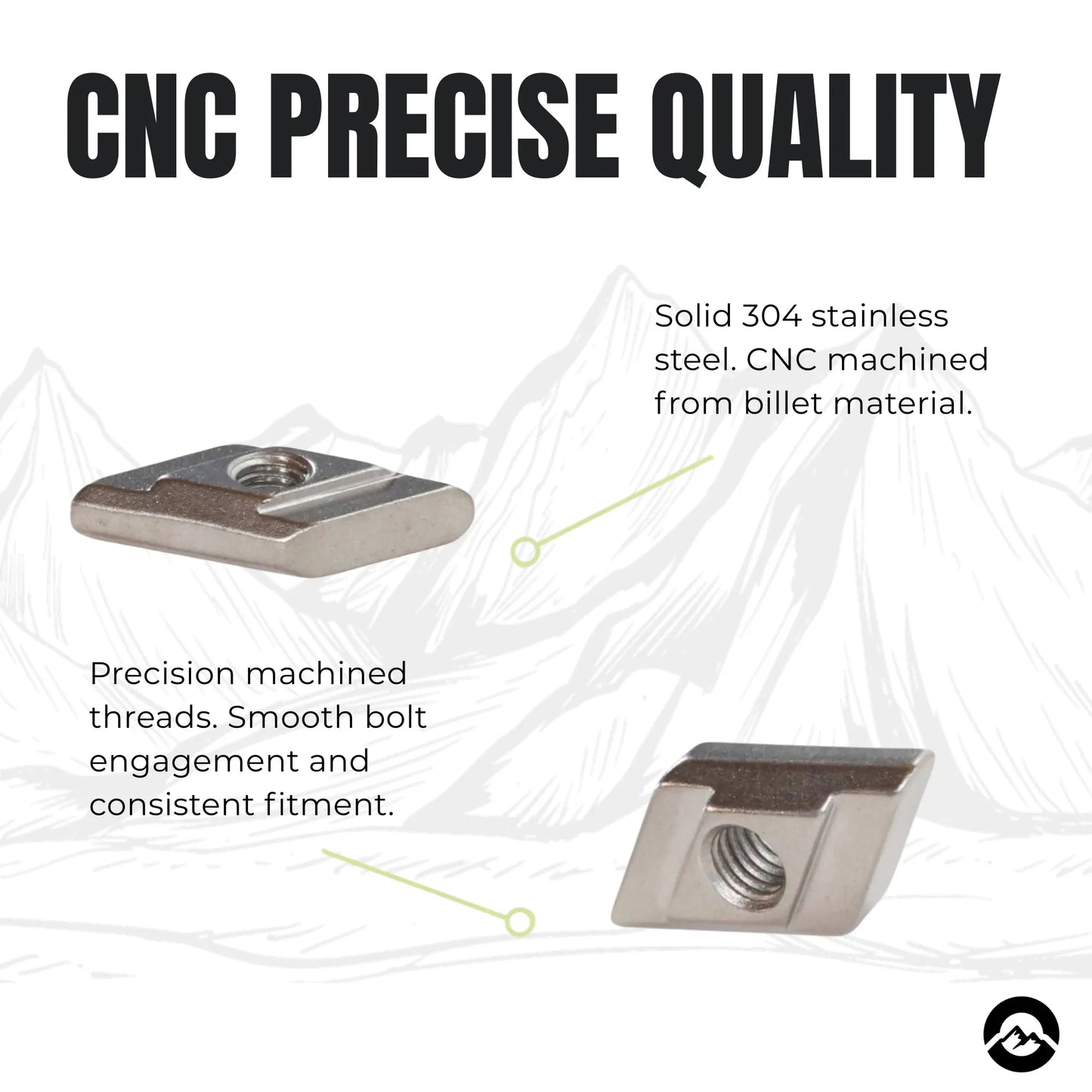 Roof platform mounting nuts for caravans, RVs, and expedition vehicles
