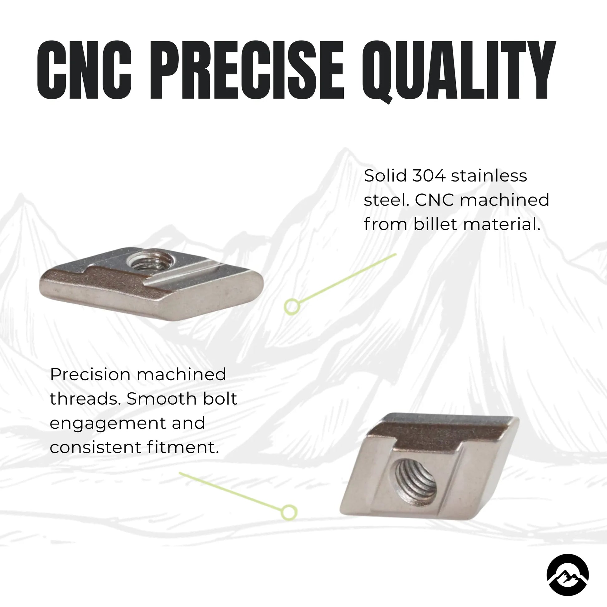 Roof platform mounting nuts for caravans, RVs, and expedition vehicles