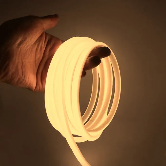 warm white neon diffuser strip displayed