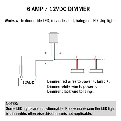 LED Stainless Steel Dimmer Switch