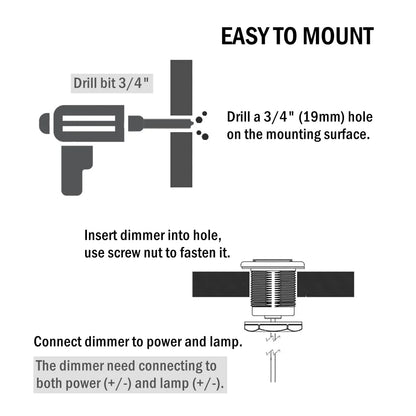 LED Stainless Steel Dimmer Switch