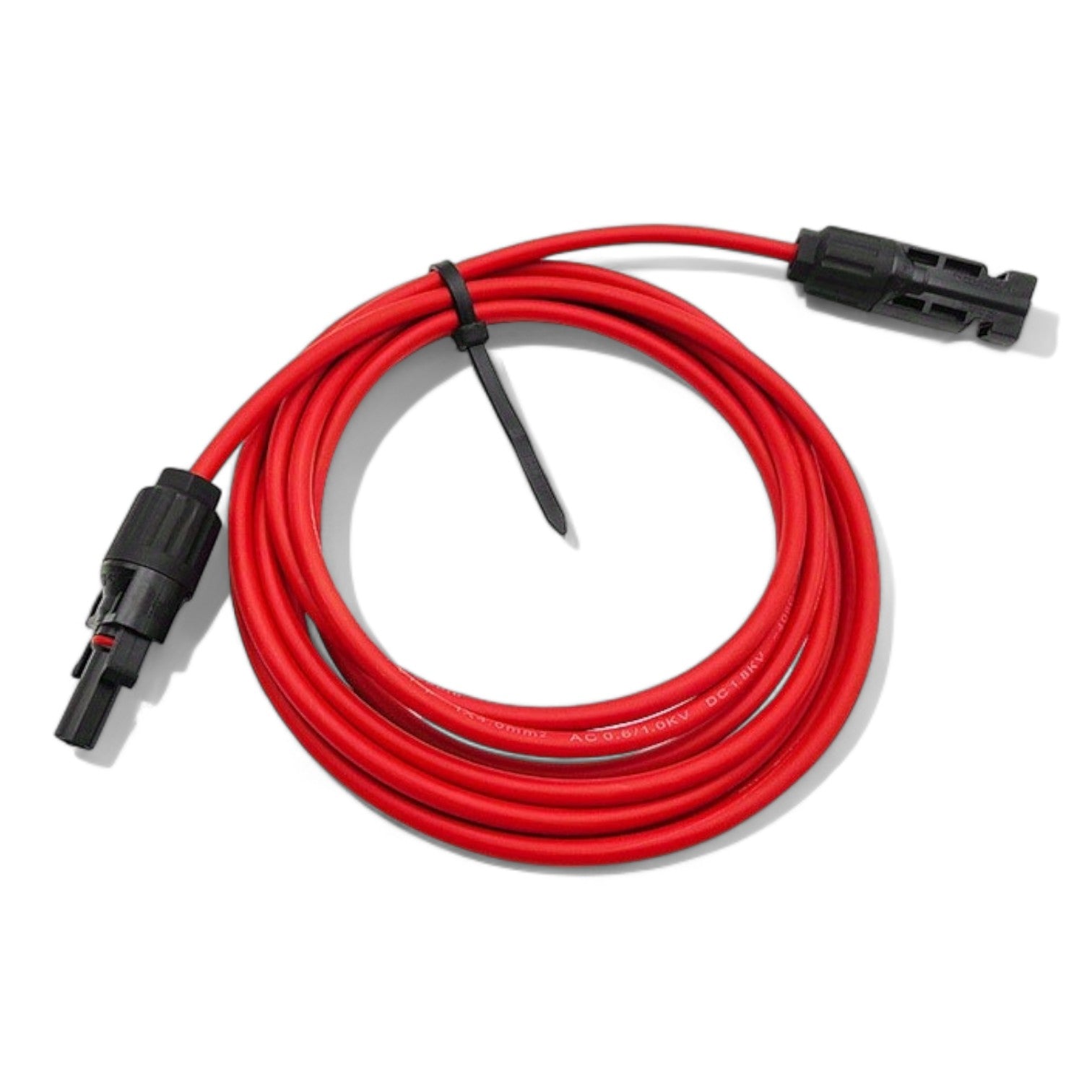 5m 6mm² MC4 solar extension lead laid out on workspace