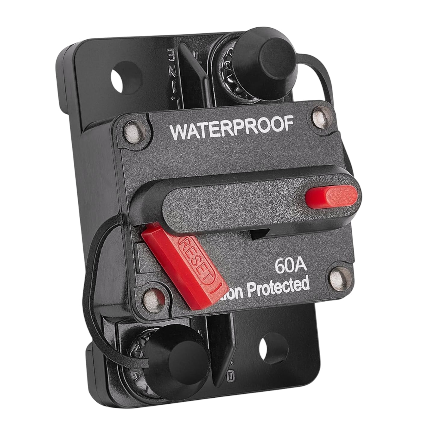 60 amp flush mount dc circuit breaker for caravan or rv electrical systems