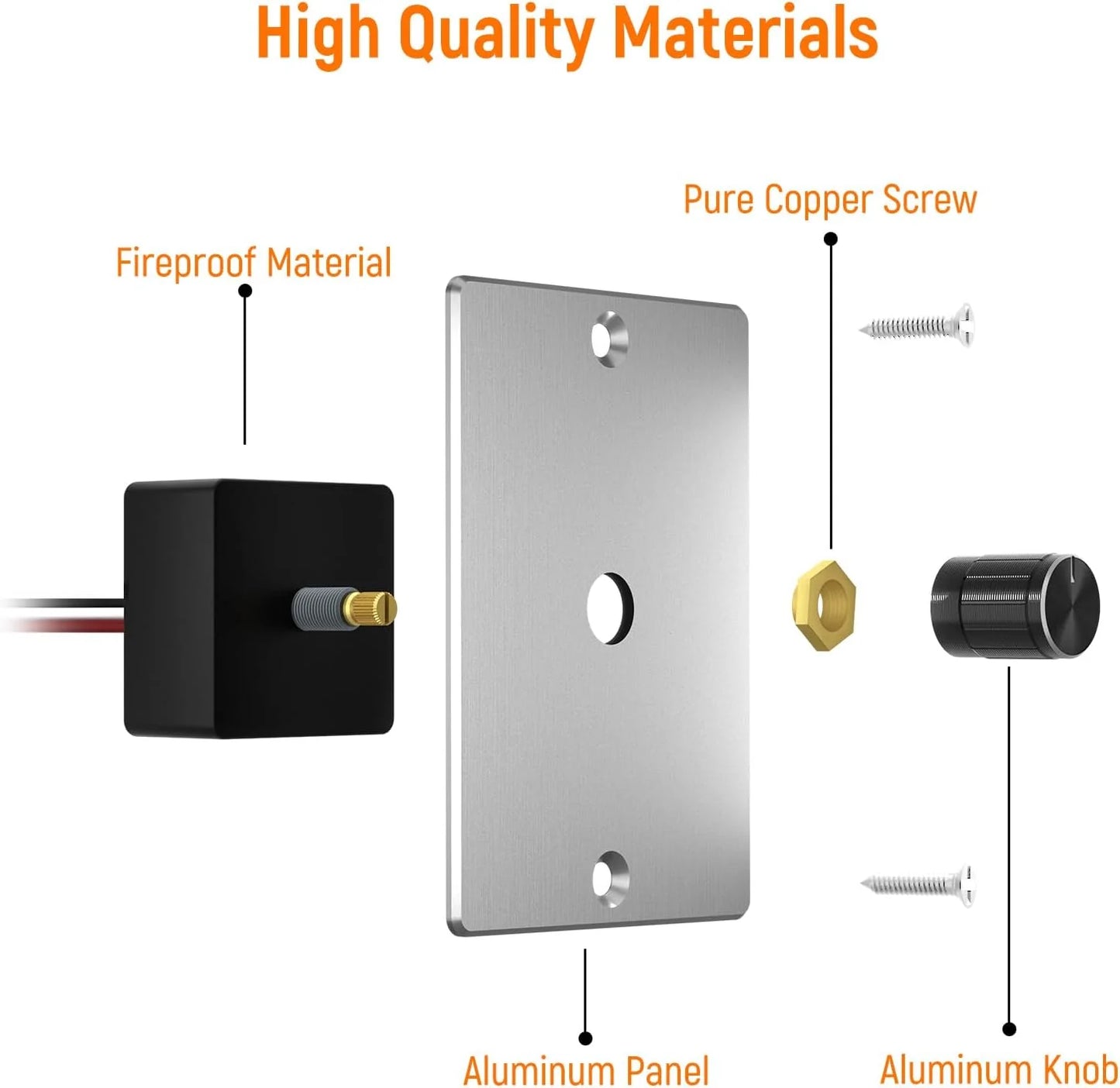 12V PWM LED Dimmer Switch - Silver Panel